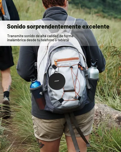 Vista 3 de Inwa Altavoces de bicicleta Bluetooth con modo de tarjeta TF, altavoz portátil inalámbrico impermeable para bicicleta, micrófono integrado