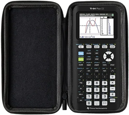 Vista 6 de WYNGS - Funda protectora para calculadora gráfica Texas Instruments TI-84 Plus CE en color negro