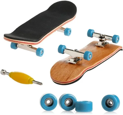 Vista 11 de Professional Mini Maple Wooden Fingerboards, 1 Pack (1Set/6Packs) 1Set Finger Skateboards, 5 Layers Maple Panel Mini Skateboards for Fingers