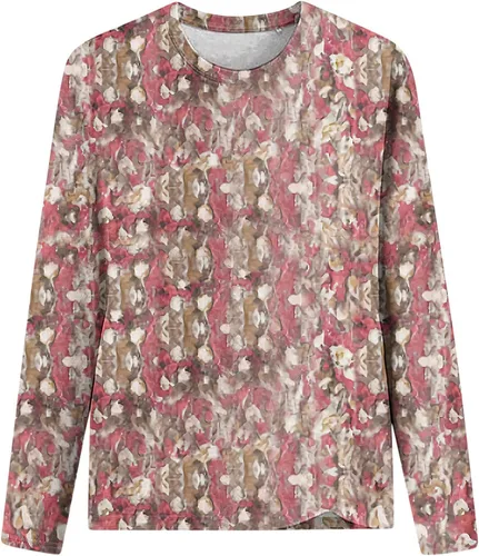 Vista 4 de ZDRZK Cute Long Sleeve Tops for Women Dressy Casual Boho Floral Print Crew Neck Petite Shirts Fall Fashion Blouse 2023