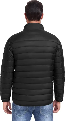 Vista 2 de Abrigos de invierno para hombre, térmicos, ligeros, acolchados, impermeables, cálidos, con bolsillos con cremallera