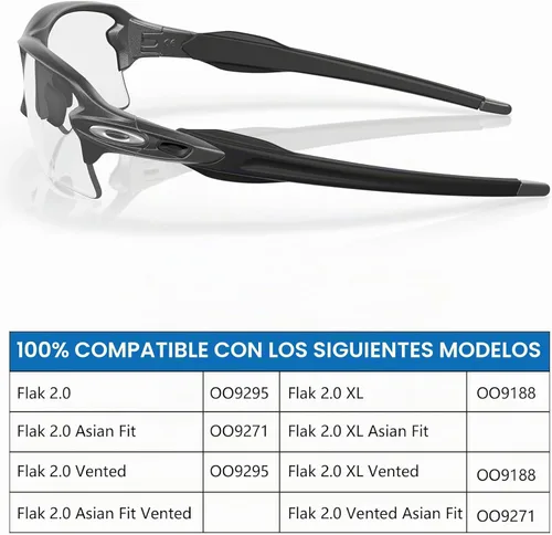 Vista 3 de Kits de goma de repuesto para Oakley Flak 2.0 OO9295 Flak 2.0 XL OO9188