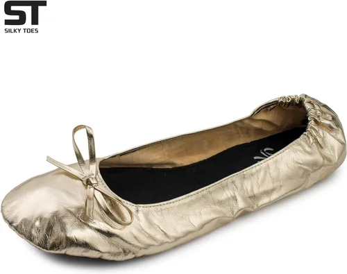 Vista 2 de Zapatos planos tipo ballet para mujer, plegables, enrrollables y portátiles para viaje.
