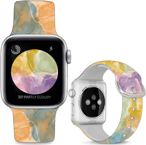 Vista 13 de Correas de reloj de silicona suave compatibles con Apple Watch de 1.496 in 1.575 in 1.614 in 1.654 in 1.732 in 1.772 in 1.811 in 1.929 in Ultra 2