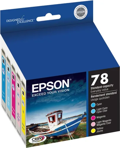 Vista 3 de Epson T078 Claria Tinta de Alta Definición Capacidad Estándar 5 Color Cartucho Combo Pack & T078 Claria Alta Definición -Tinta Capacidad Estándar