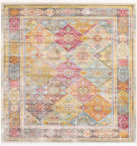 Vista 12 de Unique Loom Baracoa Collection Alfombra de área - Marta (2' 2" x 3' 1" Rectángulo, Multi/ Borgoña)
