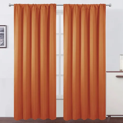 Vista 120 de LEMOMO Cortinas opacas de 42 x 54 pulgadas, juego de 2 paneles de cortinas con aislamiento térmico para oscurecer la habitación