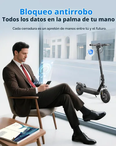 Vista 7 de ECOROAD Scooter eléctrico para adultos, motor de 750 W y 25 MPH y 30-35 millas de largo alcance, neumáticos de 8.5 y 10 pulgadas con doble