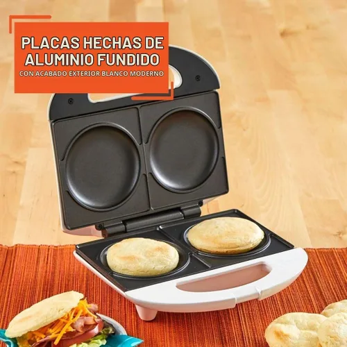 Vista 3 de IMUSA - Fabricante de arepas eléctrico de 2 ranuras, blanco