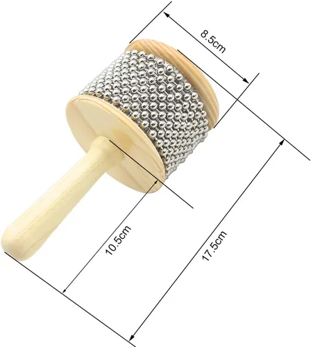 Vista 8 de Instrumento de percusión de madera Cabasa Hand Shaker con cuentas de metal para banda de aula 3.4