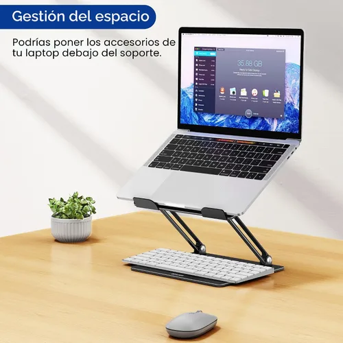 Vista 6 de BESIGN LS10 - Soporte de aluminio para laptop, ergonómico y ajustable, soporte para tableta y computadora, compatible con MacBook Air, Pro, Dell