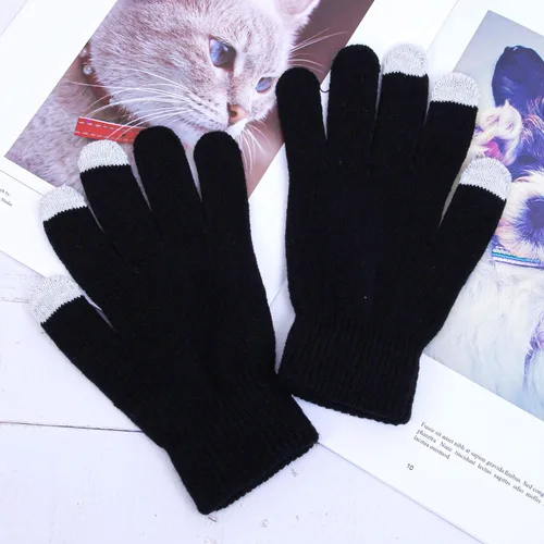 Vista 6 de Cooraby 60 pares de guantes de invierno para pantalla táctil a granel, guantes de punto cálidos para hombres, mujeres y adolescentes
