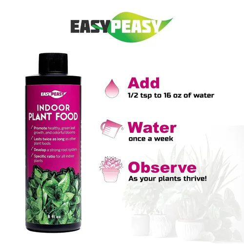 Vista 4 de Alimento líquido multiusos para plantas de interior Fertilizante nutritivo 4-3-4 para plantas en macetas de interior Formulado específicamente