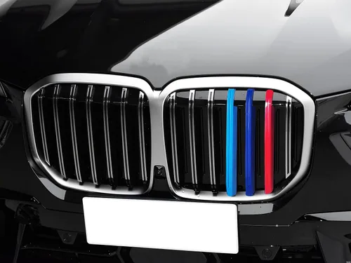 Vista 6 de Lanyun Compatible con bmw X7 G07 2023 - Accesorios para parrilla de color ABS, con 7 barras verticales