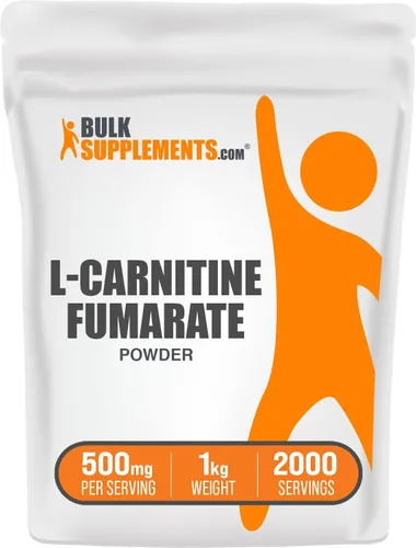 Vista 6 de BulkSupplements. com L-carnitina fumarato en polvo – suplemento de carnitina, nutrición deportiva, L-carnitina 500 mg – Sin gluten, 500 mg por