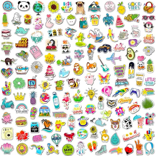 Vista 2 de 300 calcomanías de vinilo impermeables para niños, adolescentes, niñas