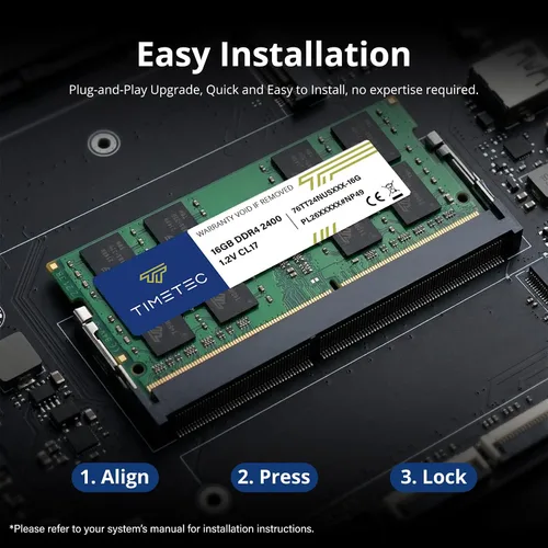 Vista 7 de Timetec 16 GB DDR4 2400 MHz (PC4-2400T) PC4-19200 SODIMM Laptop RAM - Módulo de memoria sin búfer de 260 pines 1.2 V CL17 sin ECC para computadora