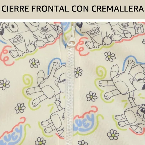 Vista 5 de Bluey Sudadera con capucha de sherpa con cremallera para cosplay, para niños de pequeño a grande (2T - 10-12)