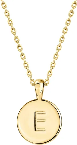 Vista 10 de PAVOI - Collar con dije de letra inicial chapado en oro de 14 quilates para mujer Collar con inicial alfabética de oro