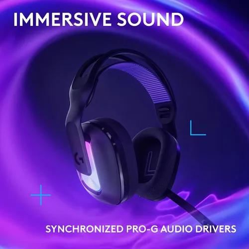 Vista 4 de Logitech G 522 Lightspeed - Auriculares inalámbricos para juegos, LIGHTSYNC RGB, micrófono de ancho de banda completo y audio sincronizado avanzado