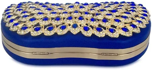 Vista 3 de CZDYUF - Bolso de mano con cuentas de diamantes metálicos y coloridos para boda, elegantes bolsas de noche para mujer, bolso de fiesta