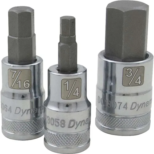 Vista 3 de Dynamic Unidad de 1/2" 8 piezas SAE estándar, juego de llaves hexagonales, 1/4" - 3/4