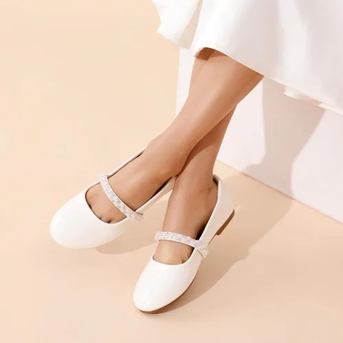 Vista 2 de DREAM PAIRS Zapatos de vestir Mary Jane para niñas, zapatos planos de bailarina para boda, fiesta (bebéniño pequeñoniño grande)