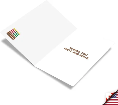 Vista 2 de The Best Card Company - Tarjeta de felicitación Kwanzaa - Tarjeta de celebración anual afroamericana - Fiesta de fe - Unidad y paz C9181KWG