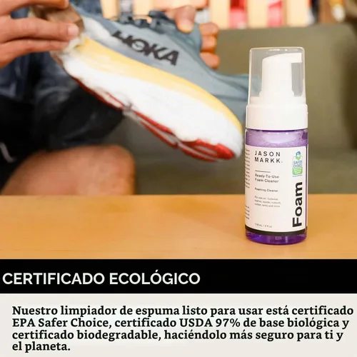 Vista 9 de Jason Markk Quick Clean & Suede - Kit de limpieza de 4 piezas, cepillo de gamuza y borrador de manchas, espuma lista para usar y cepillo delicado
