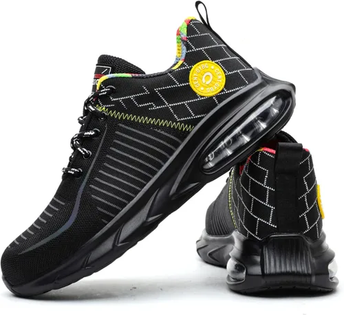 Vista 3 de Men Women Safety Shoes Indestructible Steel Toe Shoes Puncture Proof Non Slip Work Shoes Lightweight Work Sneakers Air Cushion Warehouse Industry