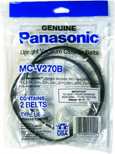 Vista 2 de Panasonic MC-V270B Tipo UB-8 Cinturón vertical de repuesto para aspiradora, paquete de 2