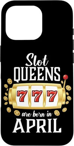 Vista 20 de Slot Queens Are Born In April Casino Women's Birthday Case for iPhone 16