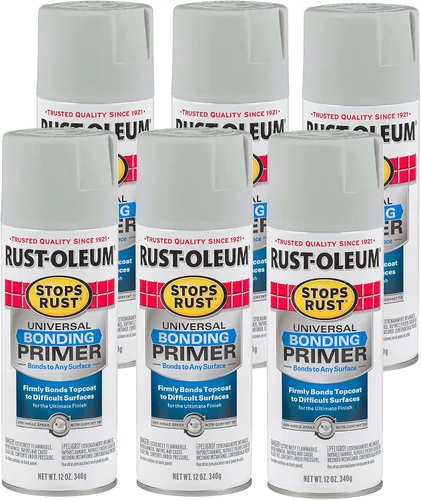 Vista 5 de Rust-Oleum 285011-2PK - Spray de imprimación universal para prevención del óxido, 12 onzas, blanco, paquete de 2