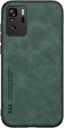 Vista 4 de Kepuch Funda de teléfono celular para Xiaomi Poco X3 GT, Redmi Note 10 Pro China - Silklike Black, parachoques con placa metálica magnética - No