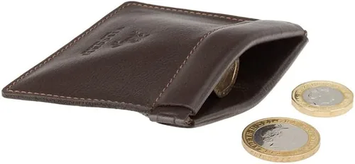 Vista 4 de Visconti CP7 - Monedero pequeño de cuero para hombre, monedero o llavero, Marrón, Monedero de cuero pequeño monedero monedero cambio monedero