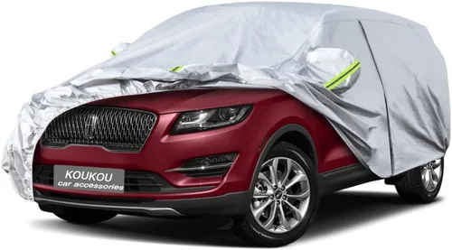 Vista 130 de KouKou Funda impermeable para automóvil SUV adecuada para BMW X1 de 2009 a 2025, 7 capas a prueba de viento para todo tipo de clima, cubierta