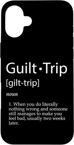 Vista 23 de Guilt Trip Definition Sarcastic Joke for Mean Adult Parents Case for iPhone 17