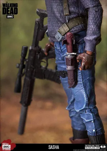 Vista 3 de Walking Dead 14657 TV Sasha Figura de acción, 5 pulgadas