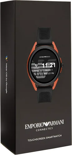 Vista 4 de Emporio Armani - Smartwatch 3 con tecnología Wear OS de Google con altavoz, frecuencia cardíaca, GPS, NFC y notificaciones de celular inteligente