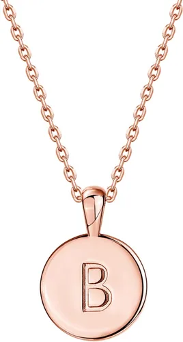 Vista 23 de PAVOI - Collar con dije de letra inicial chapado en oro de 14 quilates para mujer Collar con inicial alfabética de oro
