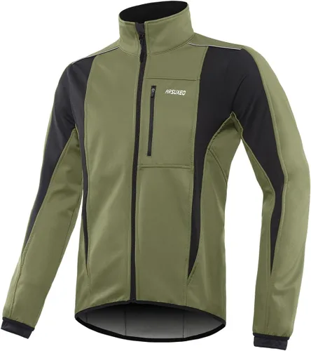 Vista 38 de Chaqueta térmica para ciclismo (tejido Softshell, resistente al viento, impermeable, 15K) de ARSUXEO
