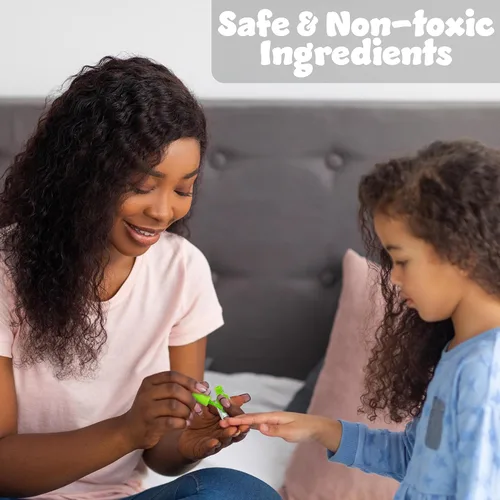 Vista 6 de Paquete económico de 24 esmaltes de uñas perfumados, tonos brillantes y brillantes, colores seguros Non-Toxic Water-Based Manicure & Pedicure Kit
