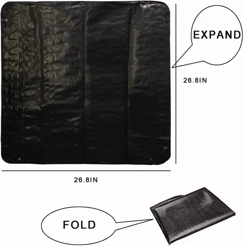 Vista 4 de BIUWING Tapete plegable para trasplante de plantas de interior, 2 piezas, tela de trabajo de jardín, impermeable, gruesa, para jardinería
