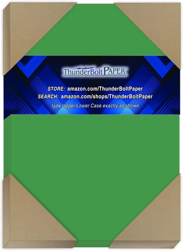 Vista 10 de 125 verde brillante 65lb Cubierta Papel de tarjeta – 3" x 5" (3X5 pulgadas) Foto Card Tamaño del marco – 65 libras/libra peso ligero cartulina
