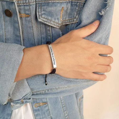 Vista 17 de Pulsera de urna personalizada para cenizas, recuerdos de joyería de cremación para mujeres y hombres, pulsera ajustable de cuerda tejida hecha a