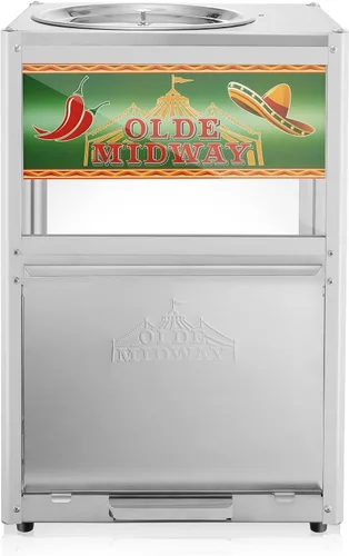 Vista 3 de Olde Midway Máquina del calentador de la viruta del Nacho con la cuchara, exhibición del soporte de la concesión del acero inoxidable de la calidad