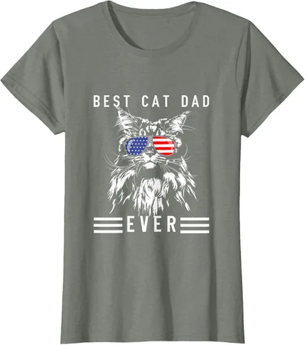 Vista 14 de Funny Maine Coon Cat Best Cat Dad Ever Funny Cat Maine Coon Camiseta, Negro, S