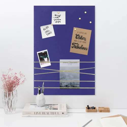 Vista 8 de Navaris Tablón de anuncios de tela, 12 x 17 pulgadas, tablero de memoria de terciopelo para pared para mostrar collages de fotos, imágenes, notas