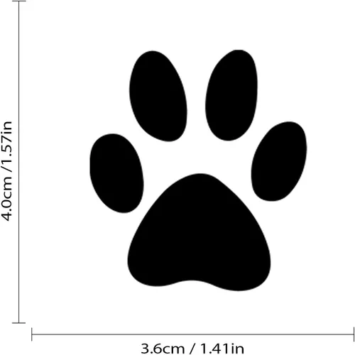 Vista 5 de Juego de 12 calcomanías de vinilo con estampado de patas de perro, calcomanías de vinilo para ventana de coche, laptop, motocicleta, camión