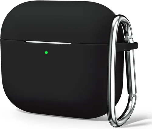 Vista 15 de Oakxco Funda de silicona para Airpods 3, bonita funda rígida femenina para Airpods de 3ª generación con llavero, gel de goma colorido suave de TPU
